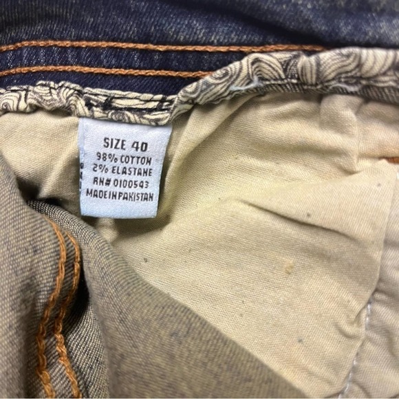 FWRD Denim Men’s Ice Blue Slim Fit Splash Jean Stretch Shorts Sz 40 New - Picture 7 of 7